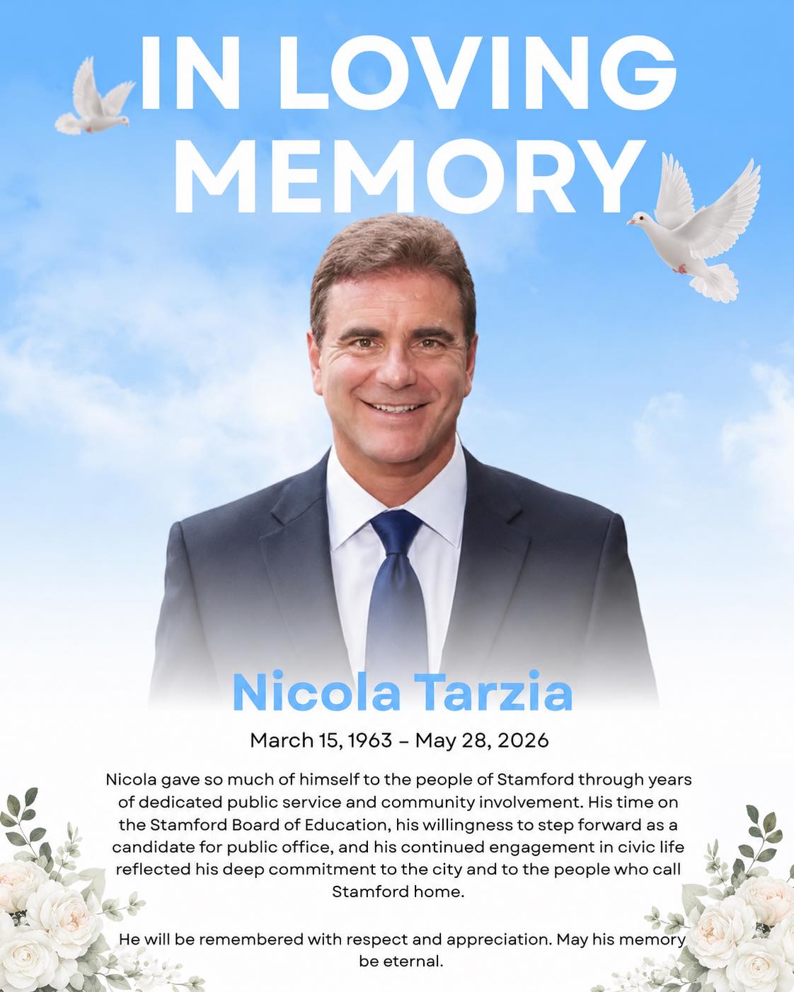 Nicola Tarzia Stamford, Connecticut Death-Obituary: Owner And Founder Of Tarzia Group Construction Company Has Died